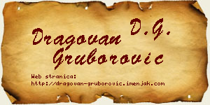 Dragovan Gruborović vizit kartica
